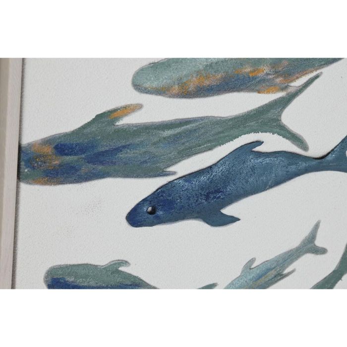 DKD Home Decor Cuadro Atlantico con Peces, de Lienzo y PS, Azul y Crema, 102.5 x 82.5 x 4 cm (Set de 2 Unidades) 2 DKD Home Decor Cuadro Atlantico con Peces, de Lienzo y PS, Azul y Crema, 102.5 x 82.5 x 4 cm (Set de 2 Unidades) 2