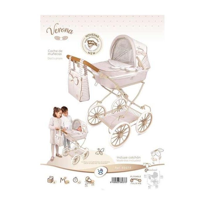Coche de muñeca plegable para muñecas de hasta 48 cm verona 42x80x81 cm 8 Coche de muñeca plegable para muñecas de hasta 48 cm verona 42x80x81 cm 8