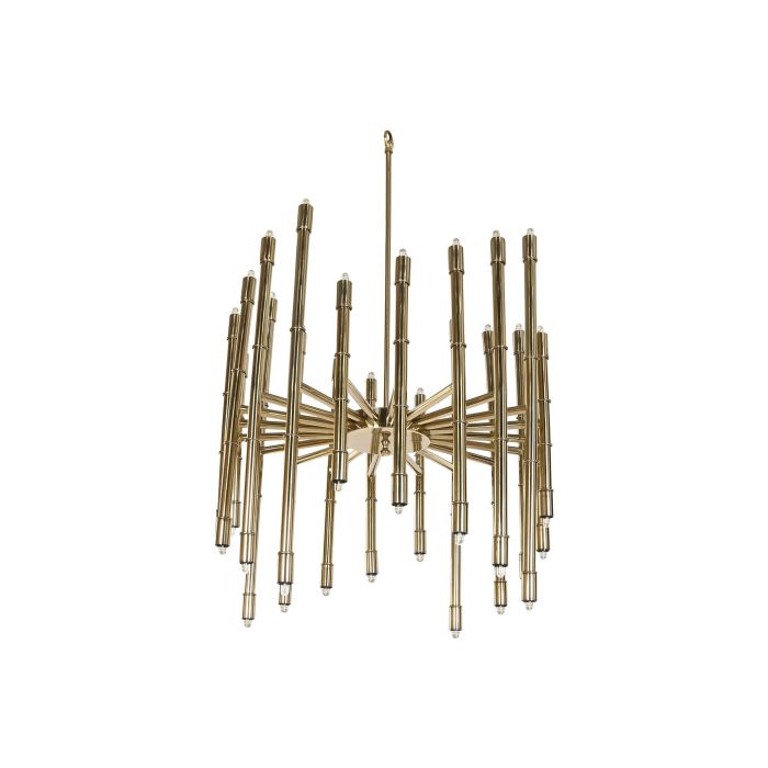 DKD Home Decor 1c25 Lámpara de Techo Item Home Dorada, Acero Patinado Brillante, Bombilla E14 5W, Ø 74 cm x Alto 158 cm 2 DKD Home Decor 1c25 Lámpara de Techo Item Home Dorada, Acero Patinado Brillante, Bombilla E14 5W, Ø 74 cm x Alto 158 cm 2