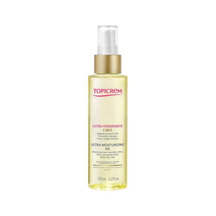 Topicrem UH Aceite Ultra Hidratante Piel y Cabello | Nutritivo, 24h Hidratación, No Graso, No Comedogénico, Spray 125 ml Topicrem UH Aceite Ultra Hidratante Piel y Cabello | Nutritivo, 24h Hidratación, No Graso, No Comedogénico, Spray 125 ml
