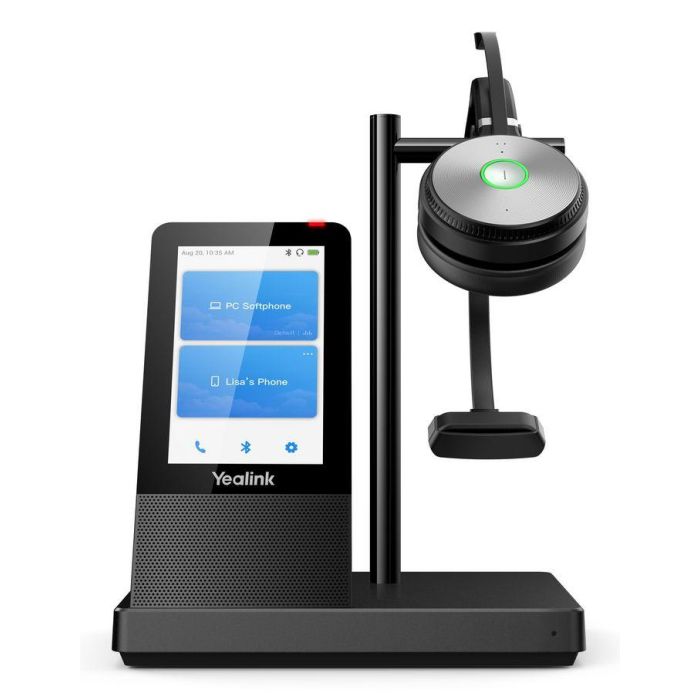 Yealink WH66 Auricular Mono Inalámbrico DECT con Estación UC todo-en-uno, Voz HD, Cancelación Ruido, Certificado Microsoft Teams 2