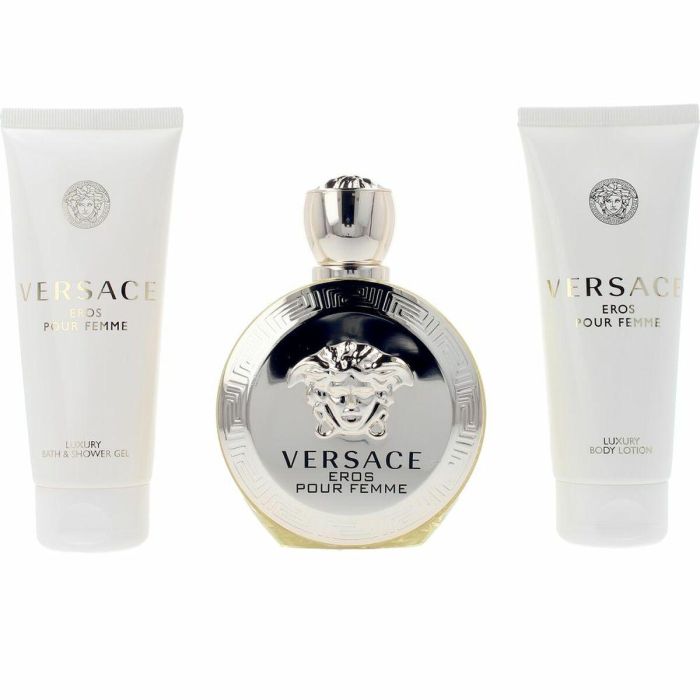 Versace Eros Pour Femme Estuche 4 piezas - Eau de Parfum, Gel de ducha, Loción corporal y Neceser Versace Eros Pour Femme Estuche 4 piezas - Eau de Parfum, Gel de ducha, Loción corporal y Neceser