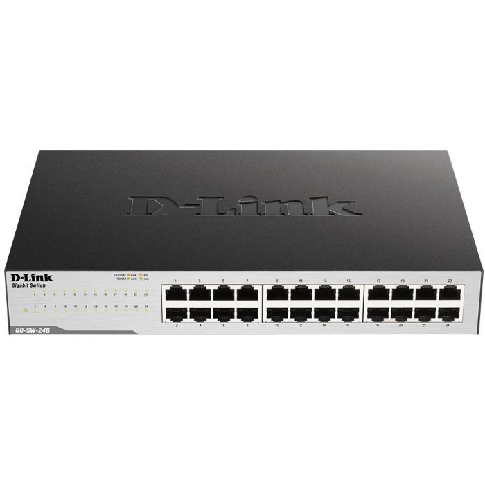 D-Link GO-SW-24G Switch de Escritorio 24 Puertos Gigabit No Administrado Plug & Play Ethernet Eficiente