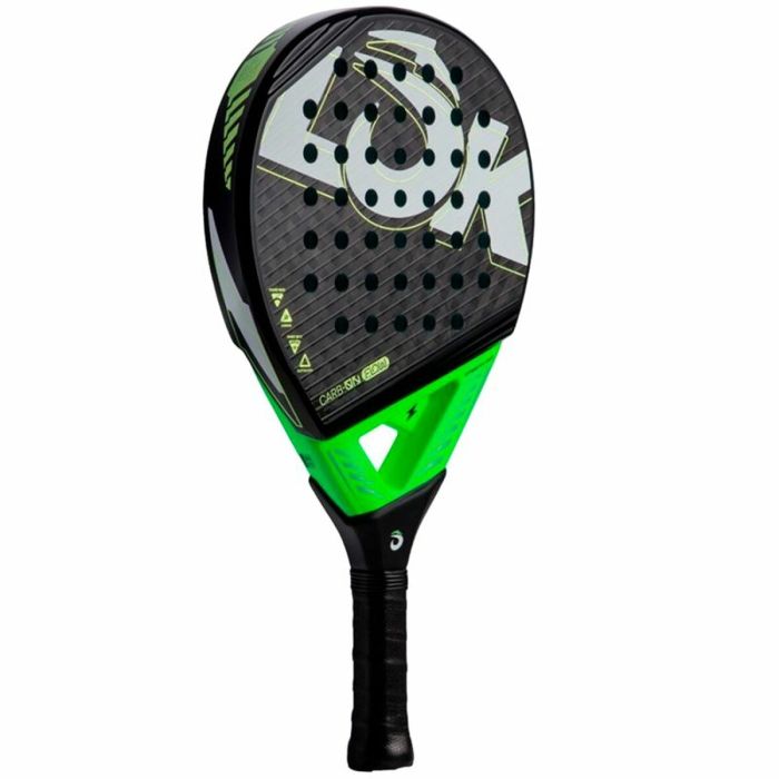 Pala de Pádel Lok Sports Carb-On Flow Negro Verde limón 1 Pala de Pádel Lok Sports Carb-On Flow Negro Verde limón 1