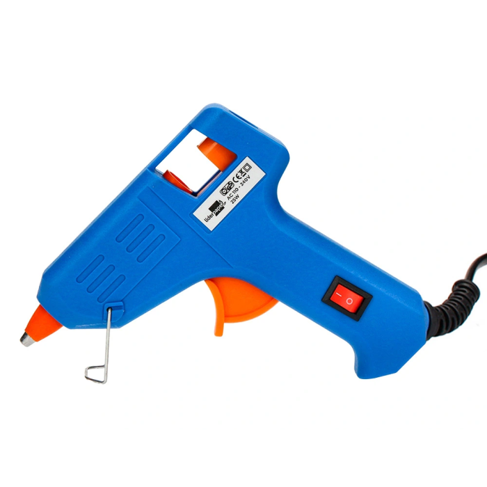 Liderpapel Pistola de Silicona Caliente Mini 25W con Gatillo Dispensador y 2 Barras de Repuesto 7mm 2