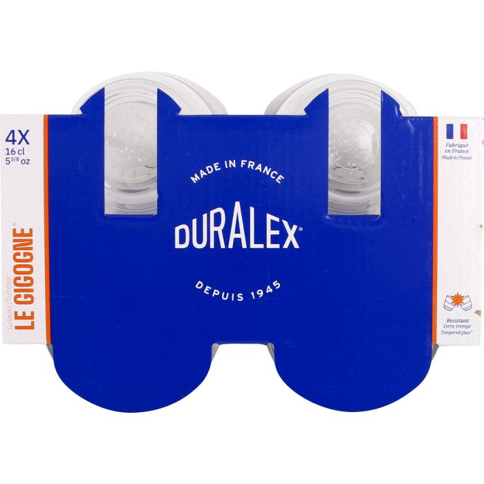 Duralex Set 4 Vasos Transparente 160 cc Gigogne (12 Cajas) 3