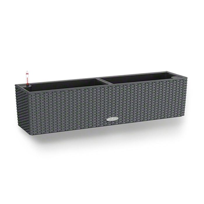 Lechuza LEC4008789156129 Jardinera Balconera casita 80 Kit Completo Granito 12L 3