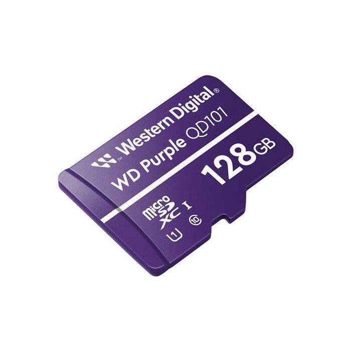Western Digital QD101 Tarjeta microSDXC WD Purple SC 128GB Ultra Endurance para Vigilancia 24/7 Cámaras Seguridad Clase 10 UHS-I 1 Western Digital QD101 Tarjeta microSDXC WD Purple SC 128GB Ultra Endurance para Vigilancia 24/7 Cámaras Seguridad Clase 10 UHS-I 1