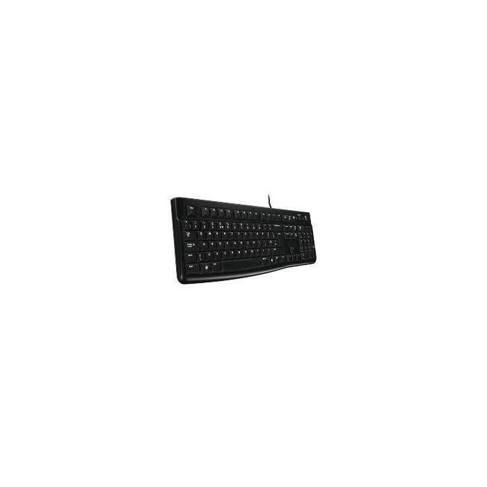 Logitech K120 Teclado USB de Perfil Bajo, Silencioso, Resistente a Salpicaduras, con Teclado Numérico, Teclas Duraderas y Conexión Plug & Play Logitech K120 Teclado USB de Perfil Bajo, Silencioso, Resistente a Salpicaduras, con Teclado Numérico, Teclas Duraderas y Conexión Plug & Play