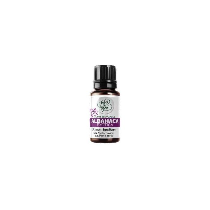 HERBES DEL MOLI Aceite Esencial de Albahaca Exótica 10 ml Eco - Digestivo y Antiinflamatorio