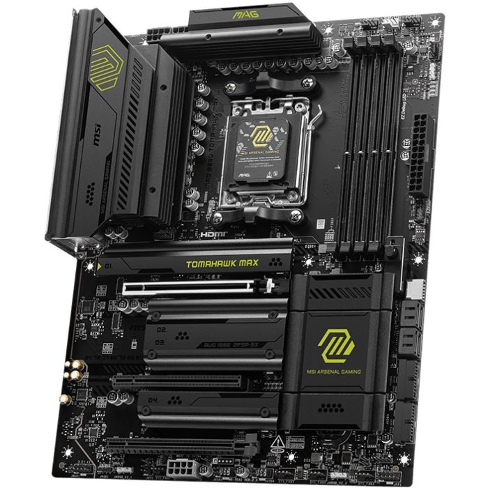 MSI 911-7E62-02S Placa Base MAG B850 TOMAHAWK MAX WiFi AMD AM5 DDR5 256GB ATX con Wi-Fi 7 2