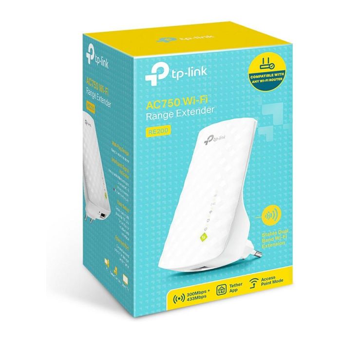 TP-Link RE200 Repetidor WiFi Dual Banda 433Mbps WPS 1xRJ45 3