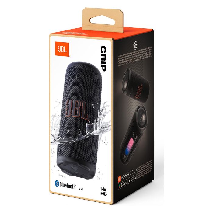 JBL Altavoz Bluetooth Grip 16W Negro IP68 Resistente Agua Polvo Caídas 14h Batería 6