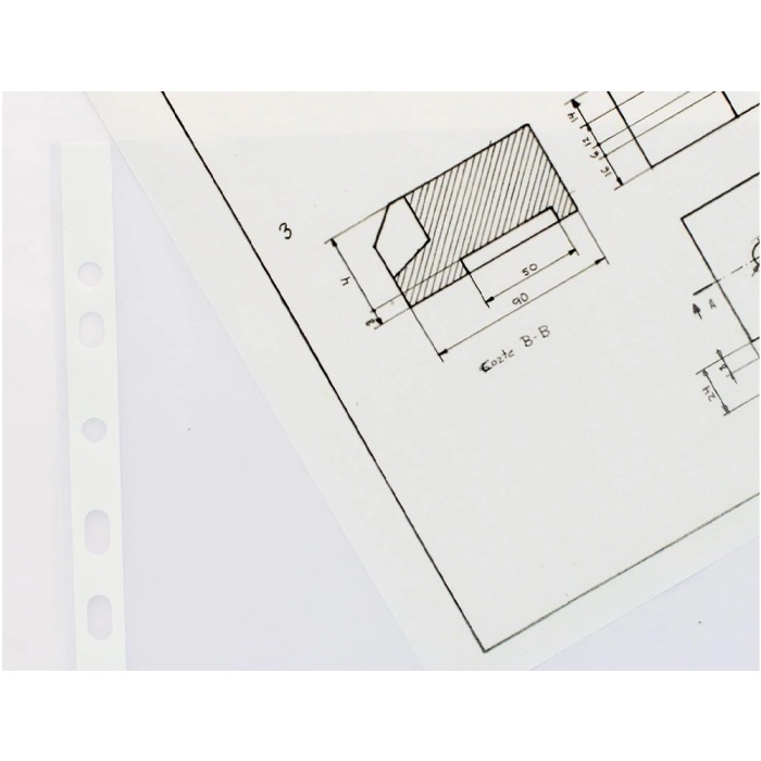 Q-connect Funda Multitaladro Din A3 Apaisada Cristal 80 Micras con Apertura Superior Bolsa 10 Unidades 8
