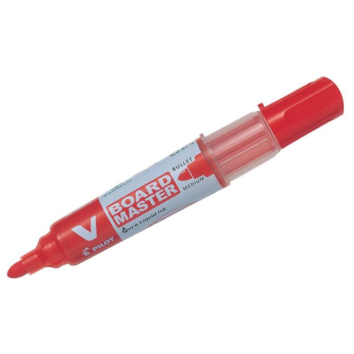 Rotulador Pilot V Board Master Para Pizarra Blanca Rojo Tinta Liquida Trazo 2,3 mm 10 unidades 1