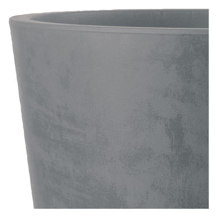 Maceta - DEROMA - Millennium R - Gris ceniza - Con reserva de agua - Altura 53 cm 1