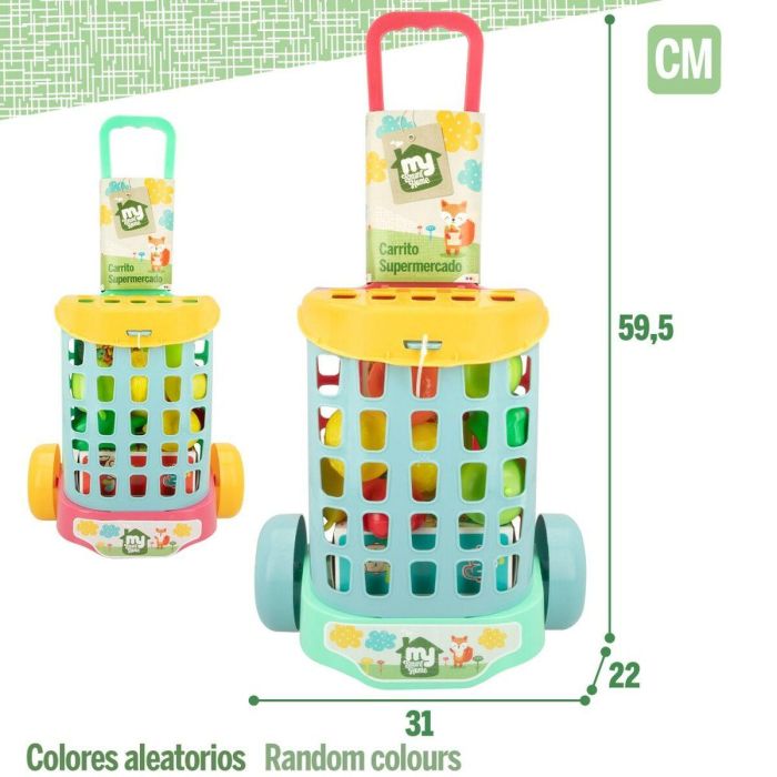 Carro de Compra Colorbaby My Home Juguete 12 Piezas 15 x 10 x 6 cm 8 Unidades 1