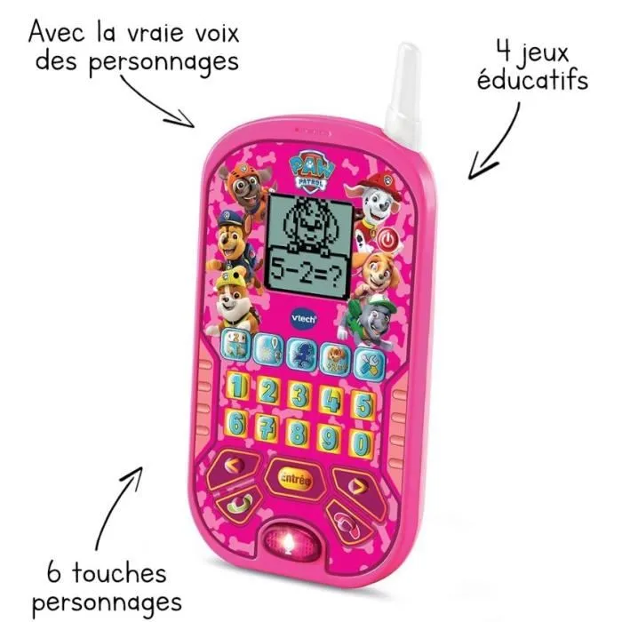 VTECH PAW PATROL El Smartphone Educativo Rosa Idioma Francés 2