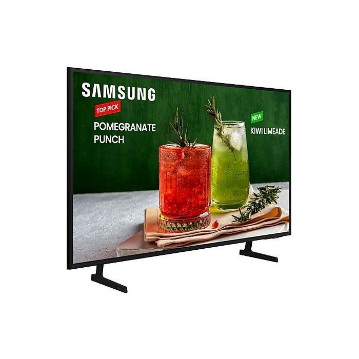 Samsung 55 | Non-tactile | UHD 3840x2160 | 300 | 16/7 | | Tuner, Biz TV App, Tizen 8.0 | HP : 2x10W | 3 years 6 Samsung 55 | Non-tactile | UHD 3840x2160 | 300 | 16/7 | | Tuner, Biz TV App, Tizen 8.0 | HP : 2x10W | 3 years 6