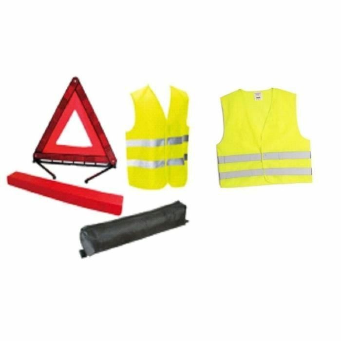 HTC EQUIPEMENT HTC3513766118256 Pack Seguridad Vial - 1 Triángulo de Señalización de Emergencia + 2 Chalecos de Alta Visibilidad XL para Adultos 0 HTC EQUIPEMENT HTC3513766118256 Pack Seguridad Vial - 1 Triángulo de Señalización de Emergencia + 2 Chalecos de Alta Visibilidad XL para Adultos 0