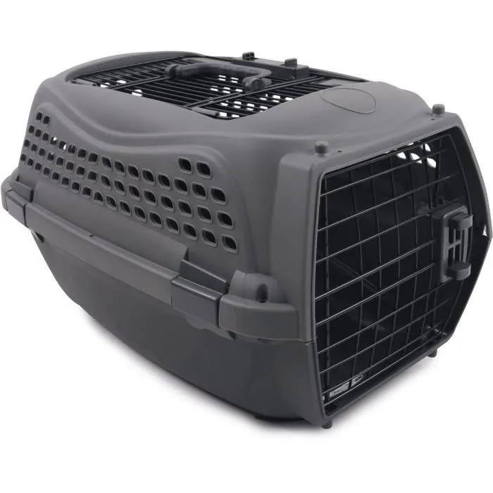 M Pets Jaula de Transporte para Gatos ECO GIRO Jaula de Plástico Talla S Gris 0 M Pets Jaula de Transporte para Gatos ECO GIRO Jaula de Plástico Talla S Gris 0