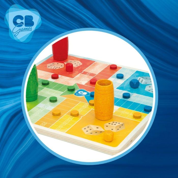 Tablero de Parchís y Oca CB Games 25 x 1 x 25 cm (25 Piezas) (6 Unidades) 4 Tablero de Parchís y Oca CB Games 25 x 1 x 25 cm (25 Piezas) (6 Unidades) 4