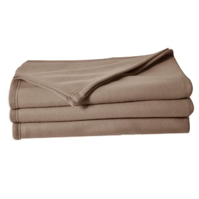 Toison D'Or POLECO Manta Polar 100% Poliéster 180x220 cm Taupe 1