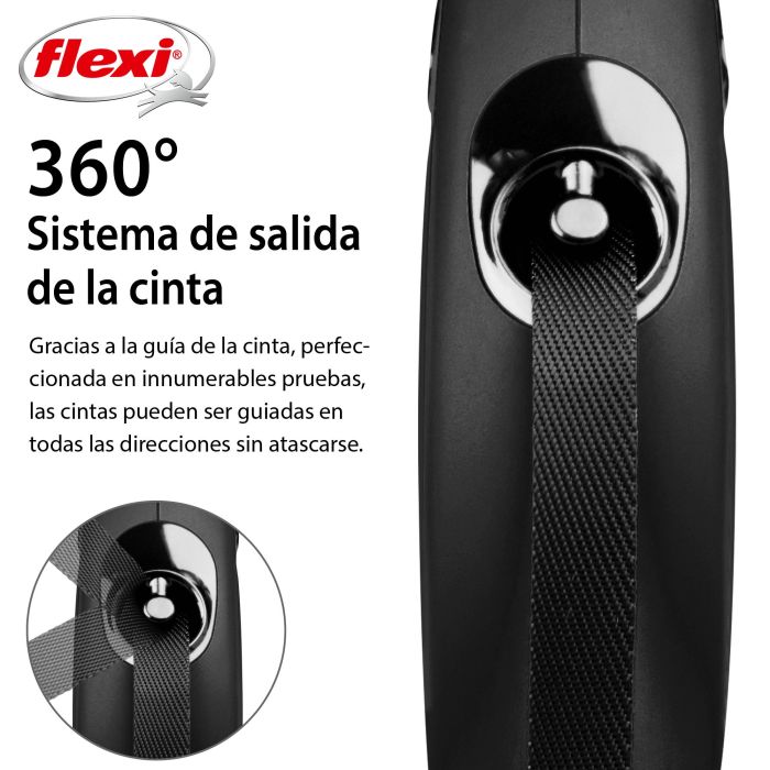Correa Flexi New Classic M Cinta 5M Negro Correa Flexi New Classic M Cinta 5M Negro