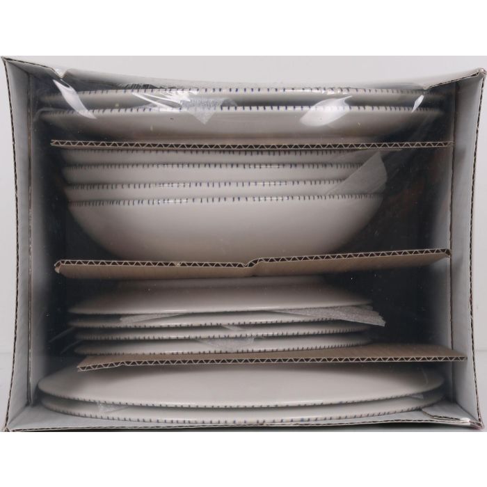 La Mediterranea Vajilla 12 Piezas Irys Monaco Ivory Brill (2 Unidades) 6