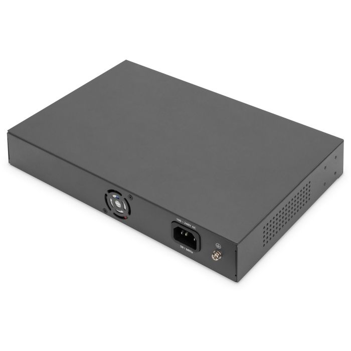 DIGITUS Switch 16+2Port 2Gigabit SFP PoE schwarz 1