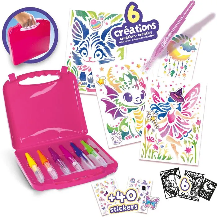Lansay Blopens Mi Maleta Fantástica Juego de Arte y Manualidades con Estuches para Niños a Partir de 5 Años - LAN3181860241325
