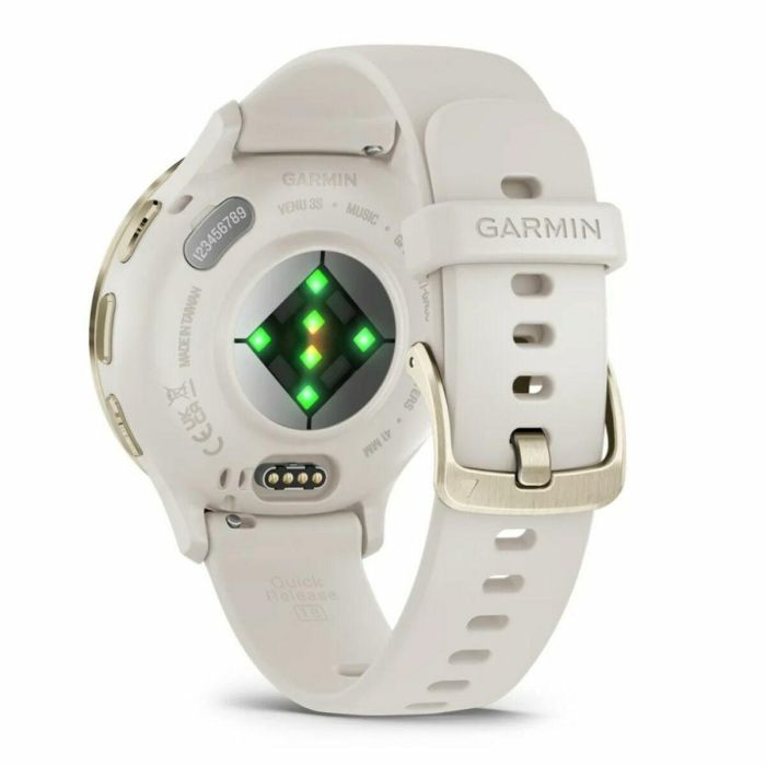 Garmin AAAAL87491 Reloj inteligente con GPS Venu 3S, 30,4 mm (1,2"), acero dorado suave, caja marfil, correa silicona marfil 13