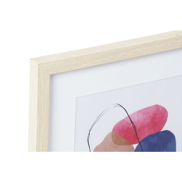 DKD Home Decor Cuadro de Pared Moderno Abstracto Multicolor PS 35x45 cm - Pack 4 Unidades con Diseños Surtidos 1