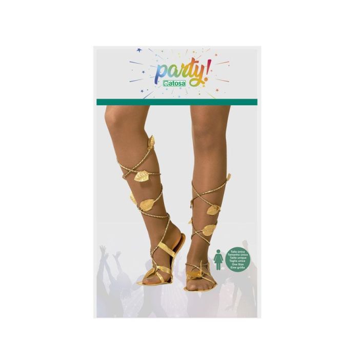 Sandalias Doradas - Diseño Abierto y Brillante para Eventos Temáticos, Carnaval o Shows Históricos 1