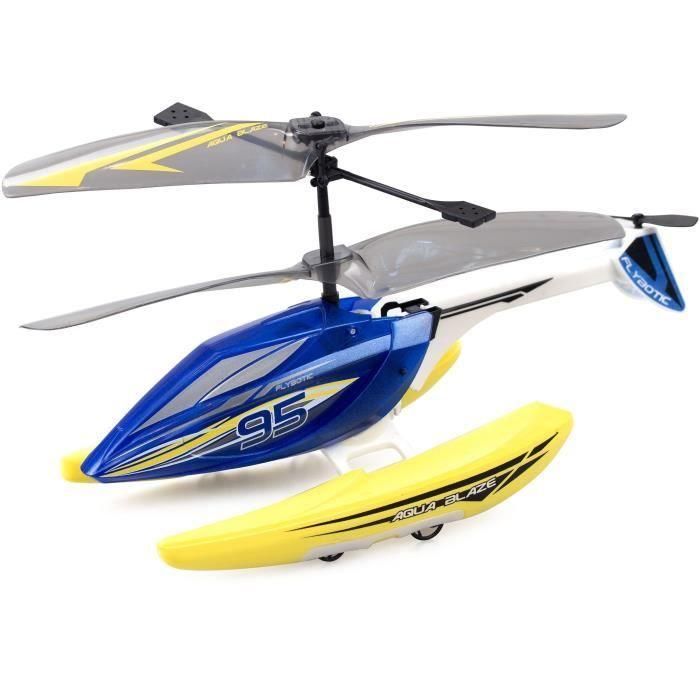 Helicóptero teledirigido - FLYBOTIC - Helico Aqua Blaze - 19 -5 cm - amarillo y negro - 8 años 1