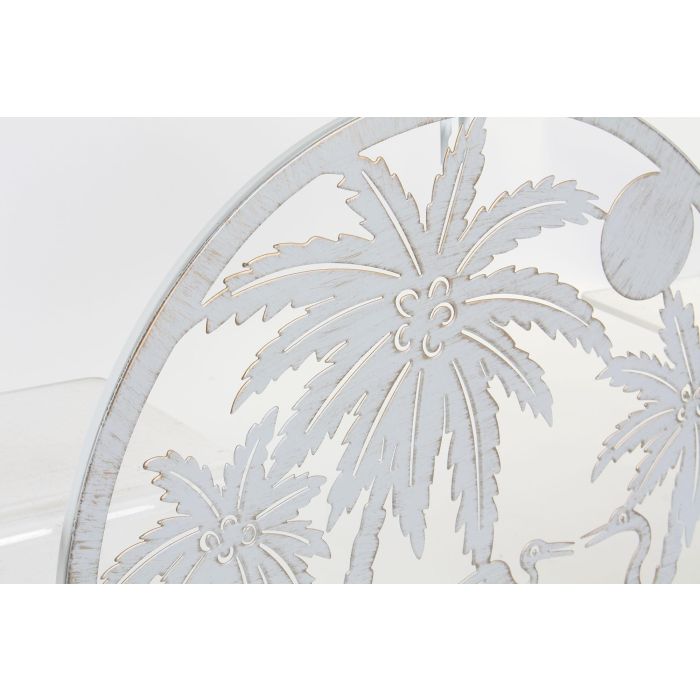 DKD Home Decor Decoración de Pared Estilo Mediterráneo con Palmeras de Metal Blanco 40x40x1 cm (4 Unidades) 1 DKD Home Decor Decoración de Pared Estilo Mediterráneo con Palmeras de Metal Blanco 40x40x1 cm (4 Unidades) 1