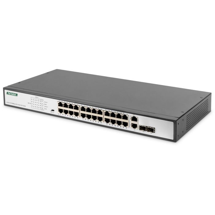DIGITUS Switch 24-Port 10/100 370W PoE Unmanaged schwarz 0 DIGITUS Switch 24-Port 10/100 370W PoE Unmanaged schwarz 0