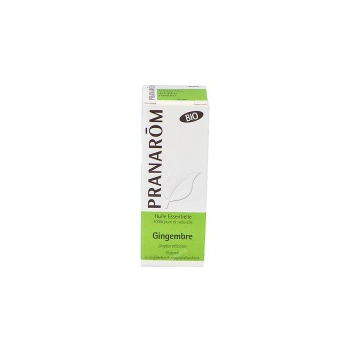 PRANAROM Aceites Jengibre Rizoma Aceite Esencial Bio 5ml de Zingiber officinale para Aromaterapia