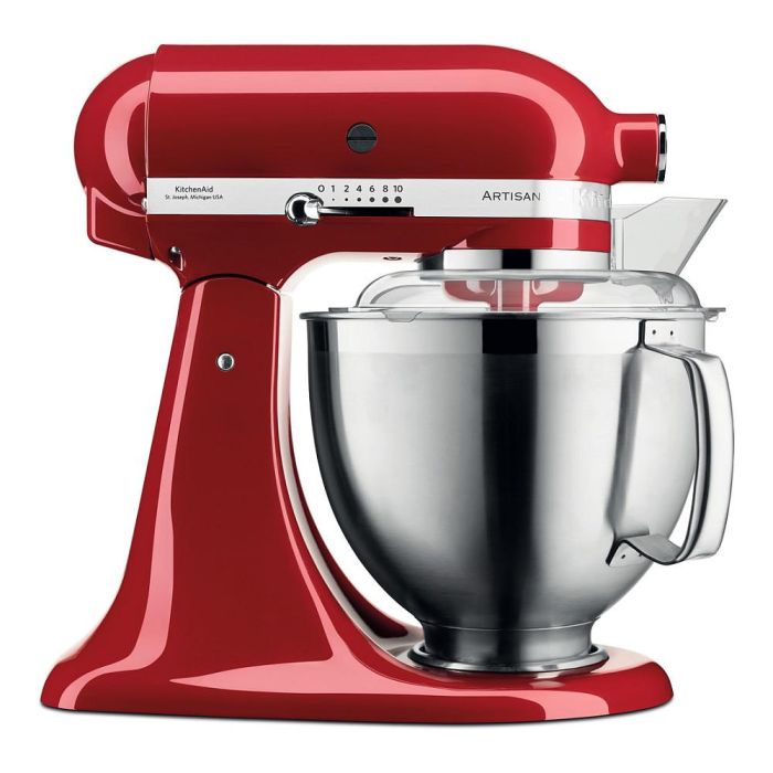 KitchenAid 5KSM185PSEER Robot de Cocina Artisan con Bol de 4,8L, Rojo Metalizado, Batir, Amasar y Mezclar KitchenAid 5KSM185PSEER Robot de Cocina Artisan con Bol de 4,8L, Rojo Metalizado, Batir, Amasar y Mezclar