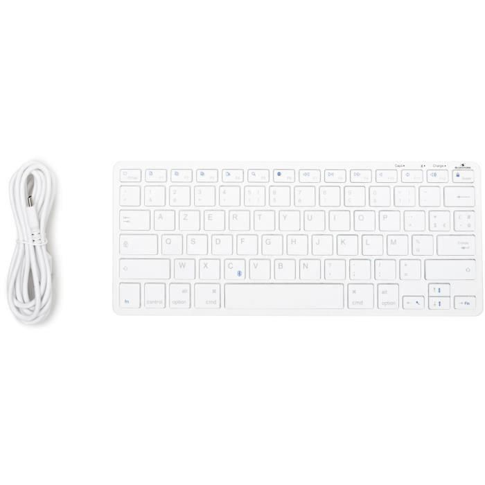 Teclado TKL - BLUESTORK - Bluetooth recargable para Mac - Blanco 1