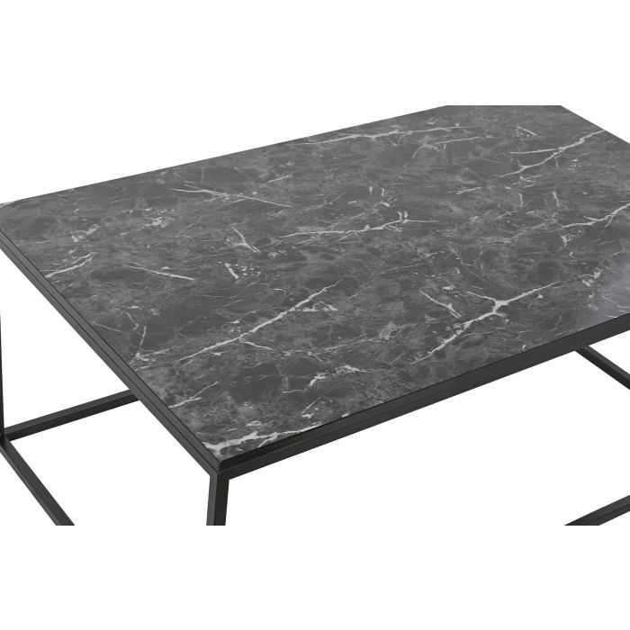 DKD Home Decor Mesa Centro Moderno Negro MDF y Metal 100 x 60 x 40 cm 1