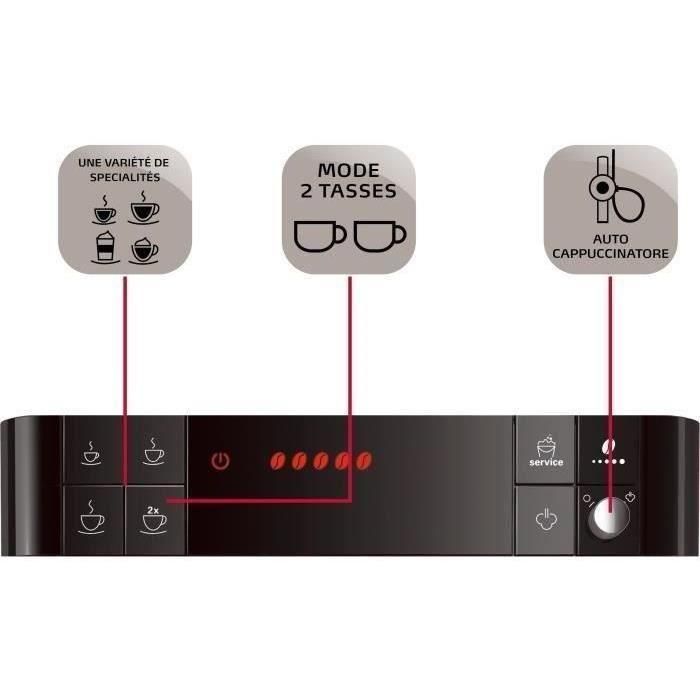 Melitta F530-102 Cafetera Caffeo Passione Negra con 5 Concentraciones de Café y Molinillo Cónico de Acero, Depósito Agua 1.2L 3