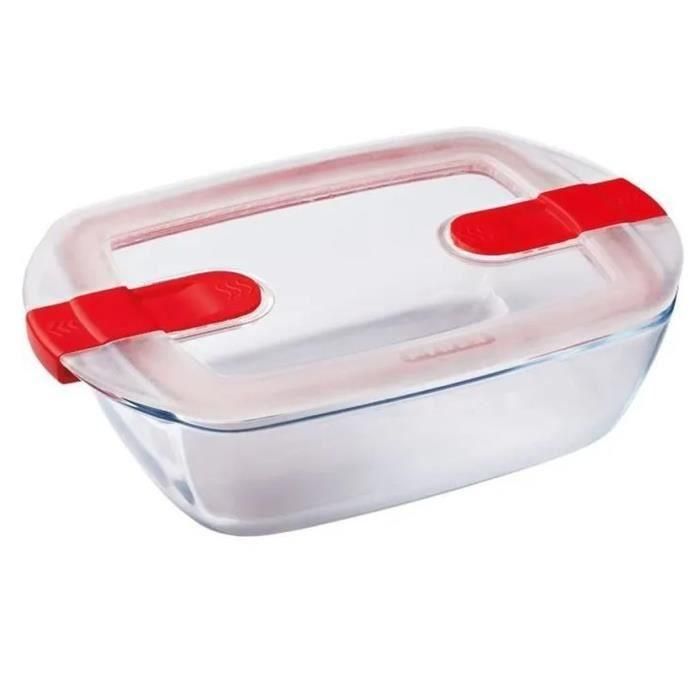 Pyrex Cook&Heat Hermético Rectangular Vidrio Boro 24x15,5x7 cm - 1.1 L