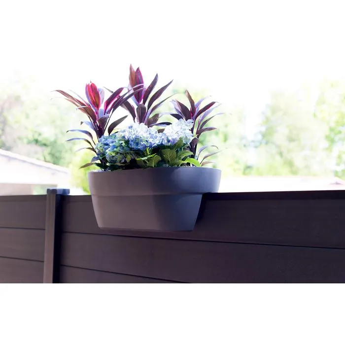 Eda Jardinera Cavaliere Osaka 19,5 L EDA1700490400771 para balcones y barandillas - Gris antracita 2