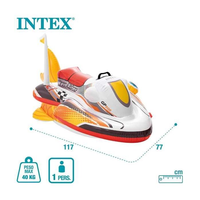 Intex Figura Hinchable Moto Wave Rider 117x77 cm para Niños +3 Años 16