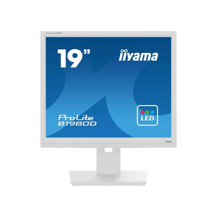 iiyama ProLite B1980D-W5 pantalla para PC 48,3 cm (19") 1280 x 1024 Pixeles SXGA LCD Blanco