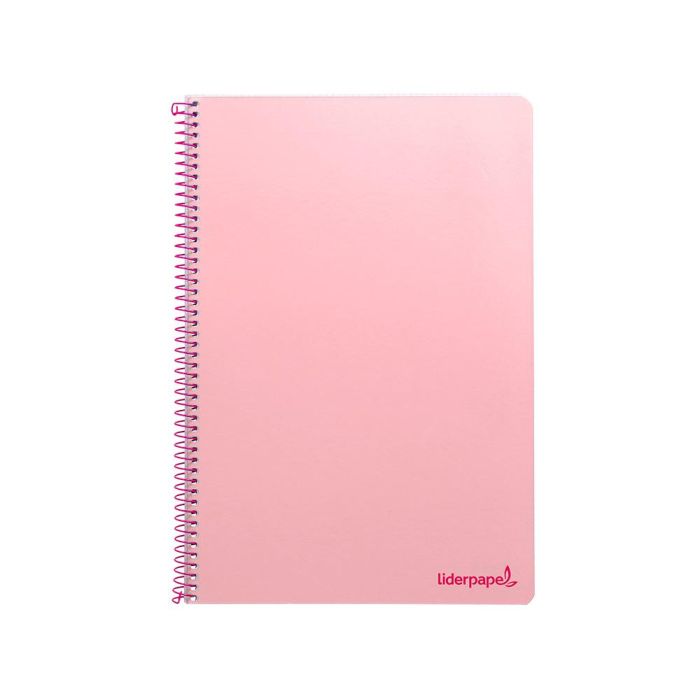 Cuaderno Espiral Liderpapel Folio Smart Tapa Blanda 80H 60 gr Cuadro 4 mm Con Margen Color Rosa 10 unidades 3