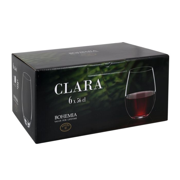 Bohemia Set de 6 Vasos de Cristal Clara, 560 cc (4 Cajas) 2