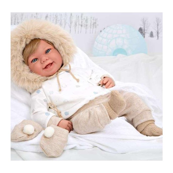 Muñecas Arias Muñeca Elegance Zoe con Manoplas (Muñeco de Peso) Cuerpo Blando 45 cm 5