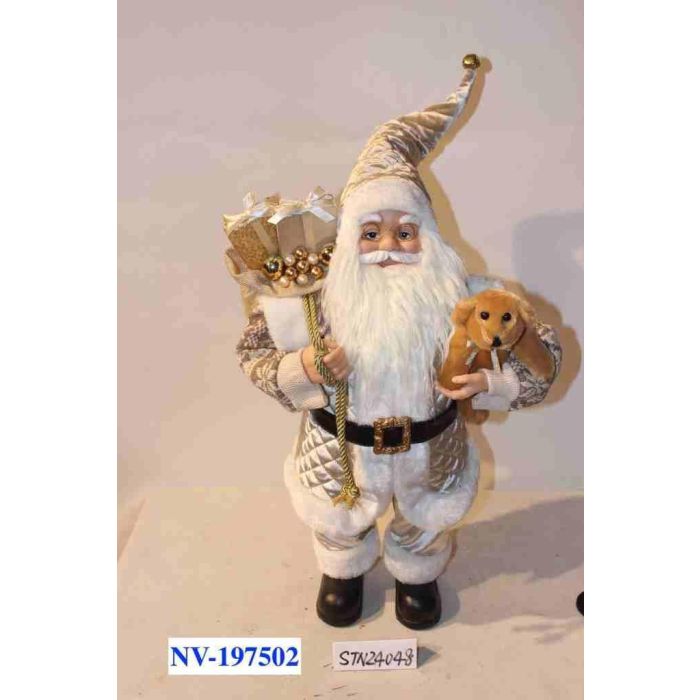 Figura Navidad Moderna DKD Home Decor Champan Gris 20 x 60 x 37 cm